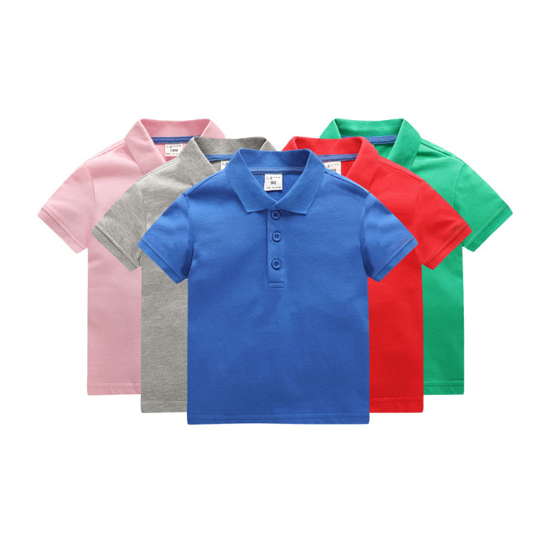 Xüsusi logo Uşaqlar polo köynəkləri 100% pambıq
