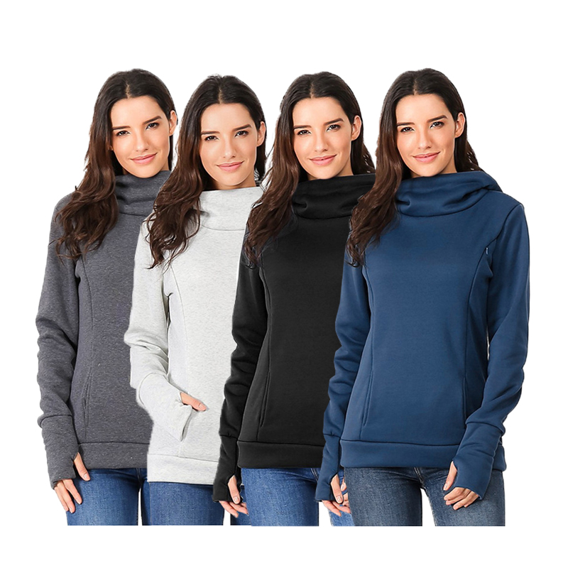 Bərk rəngli başlıqlı başlıqlı tibb bacısı hoodie üst